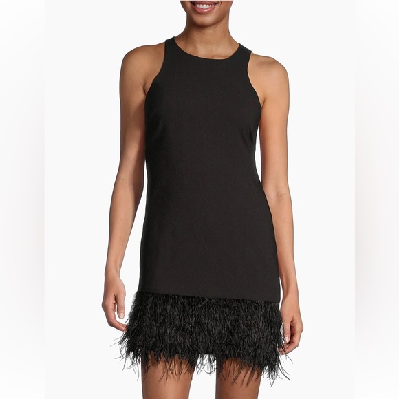 NWT•Likely•Black Cami Feather-Hem Minidress
Sz: 4 - Picture 6 of 12